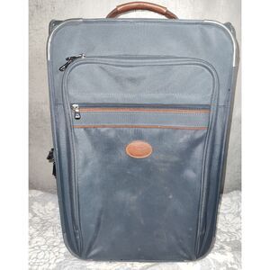 Vintage Longchamp Carry On Luggage Nylon Rolling Suitcase